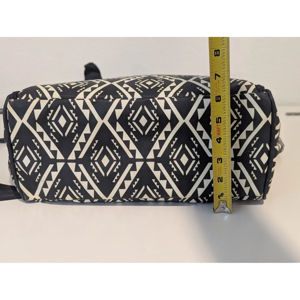 Petunia Pickle Bottom Downtown Tote Diaper Bag Black Cream Geometric Tribal